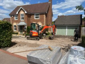 New driveway installed in Binfield Bracknell - Before